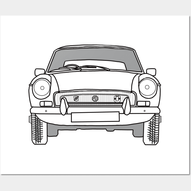 1970 MGB GT Wall Art by SwS